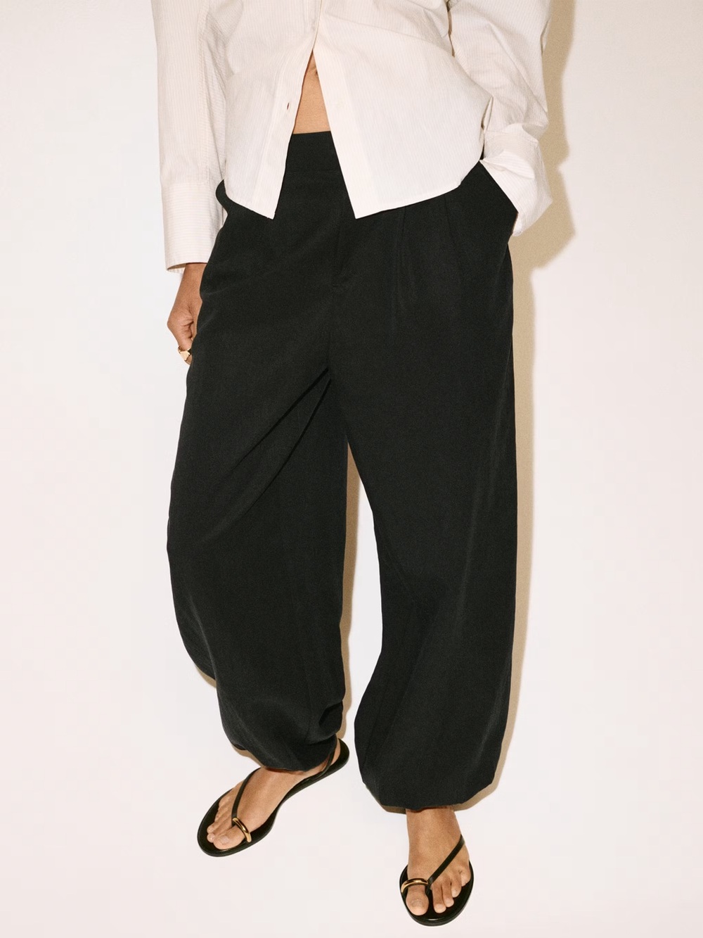 NWT MANGO Lyocell Harem Trousers